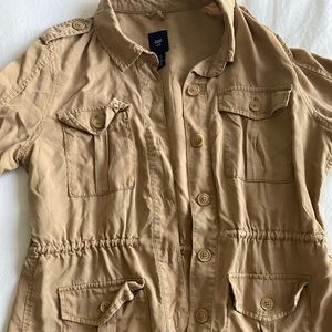 Woman cab tan color jacket